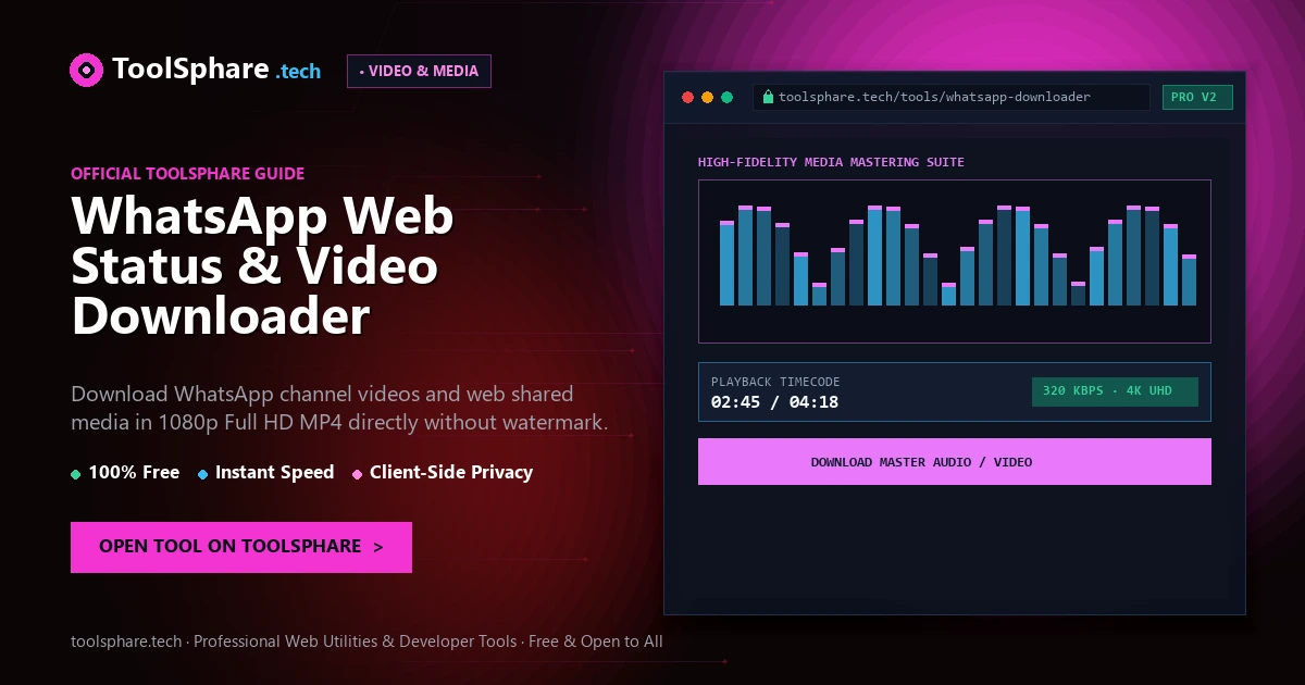 WhatsApp Web Status & Video Downloader: free online guide - ToolSphare Guide