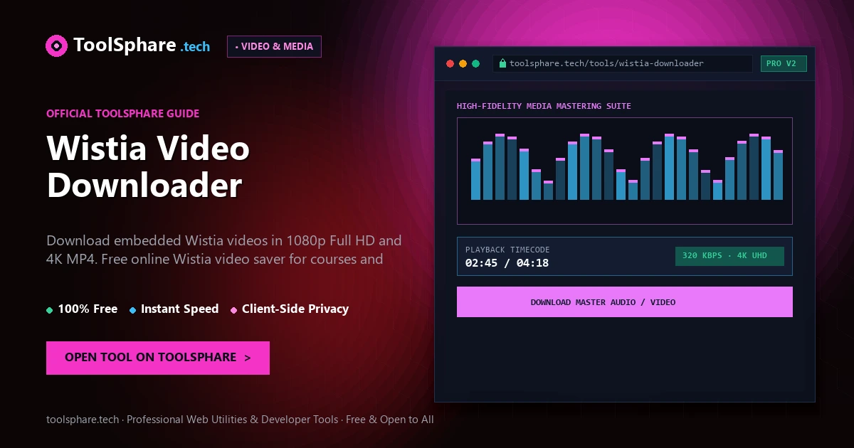 Wistia Video Downloader: free online guide - ToolSphare Guide