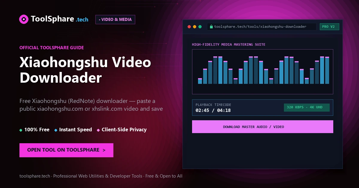 Xiaohongshu Video Downloader: free online guide - ToolSphare Guide