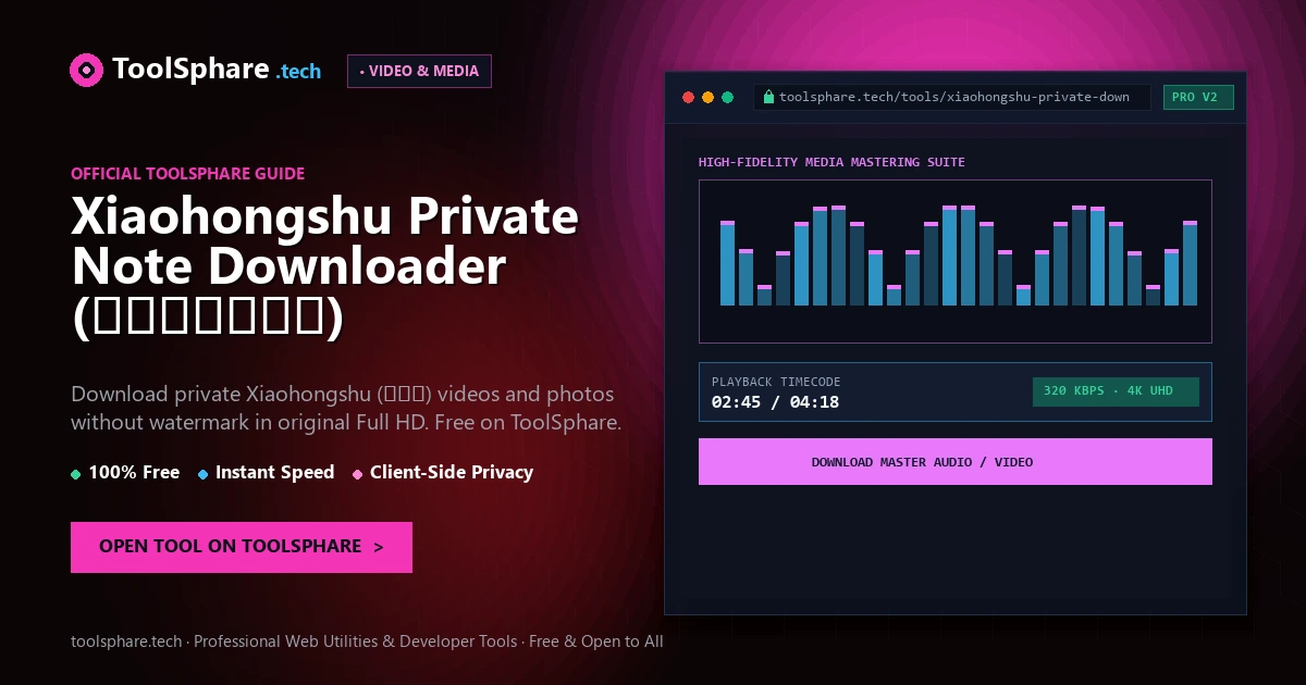 Xiaohongshu Private Note Downloader (小红书私密笔记): free online guide - ToolSphare Guide
