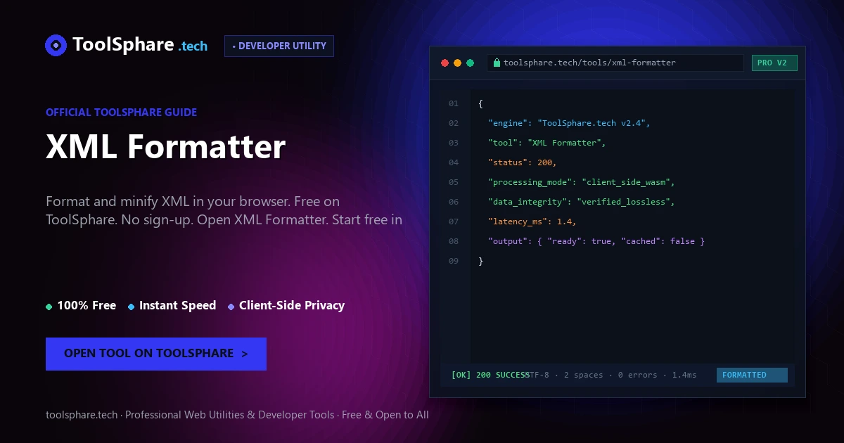 XML Formatter: free online guide - ToolSphare Guide