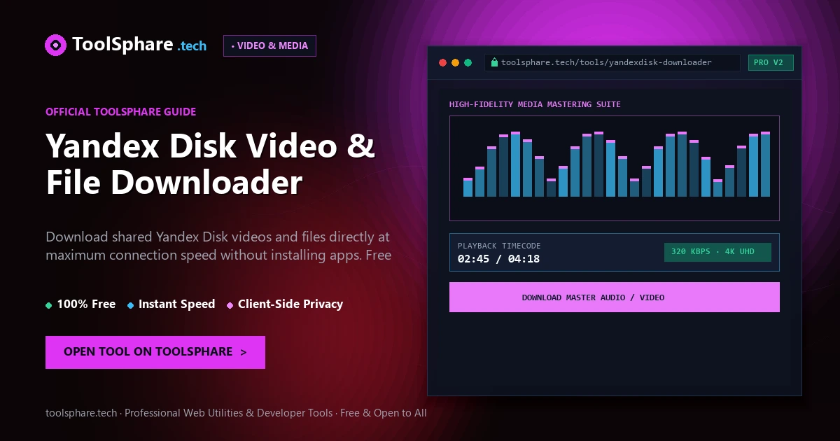 Yandex Disk Video & File Downloader: free online guide - ToolSphare Guide