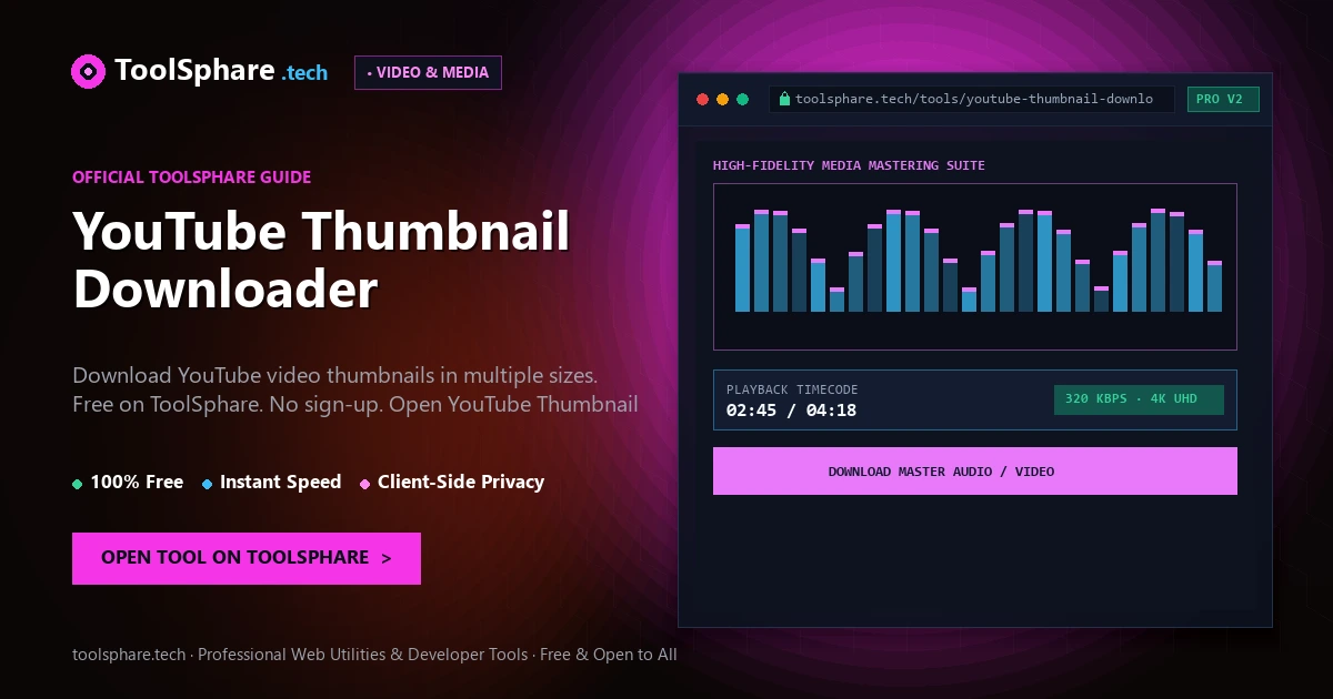 YouTube Thumbnail Downloader: free online guide - ToolSphare Guide