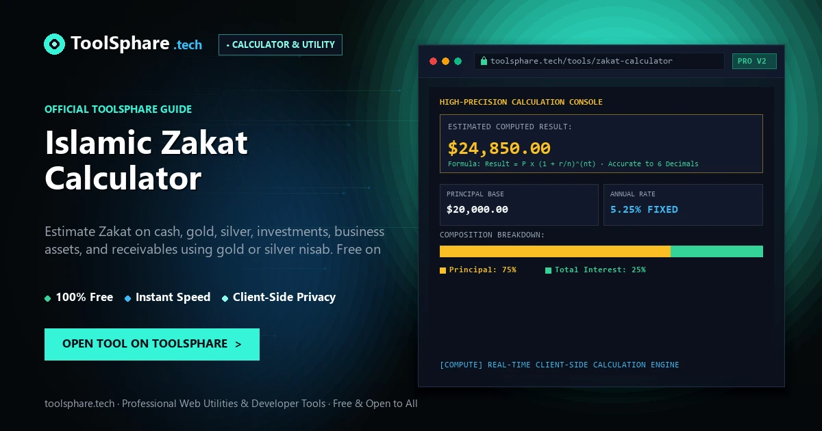 Islamic Zakat Calculator: free online guide - ToolSphare Guide