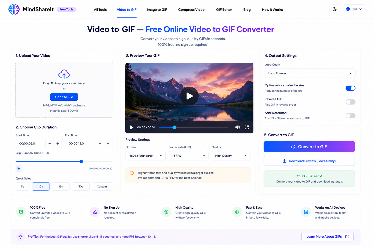 Screenshot of the free Text Voice Video Maker tool on ToolSphare